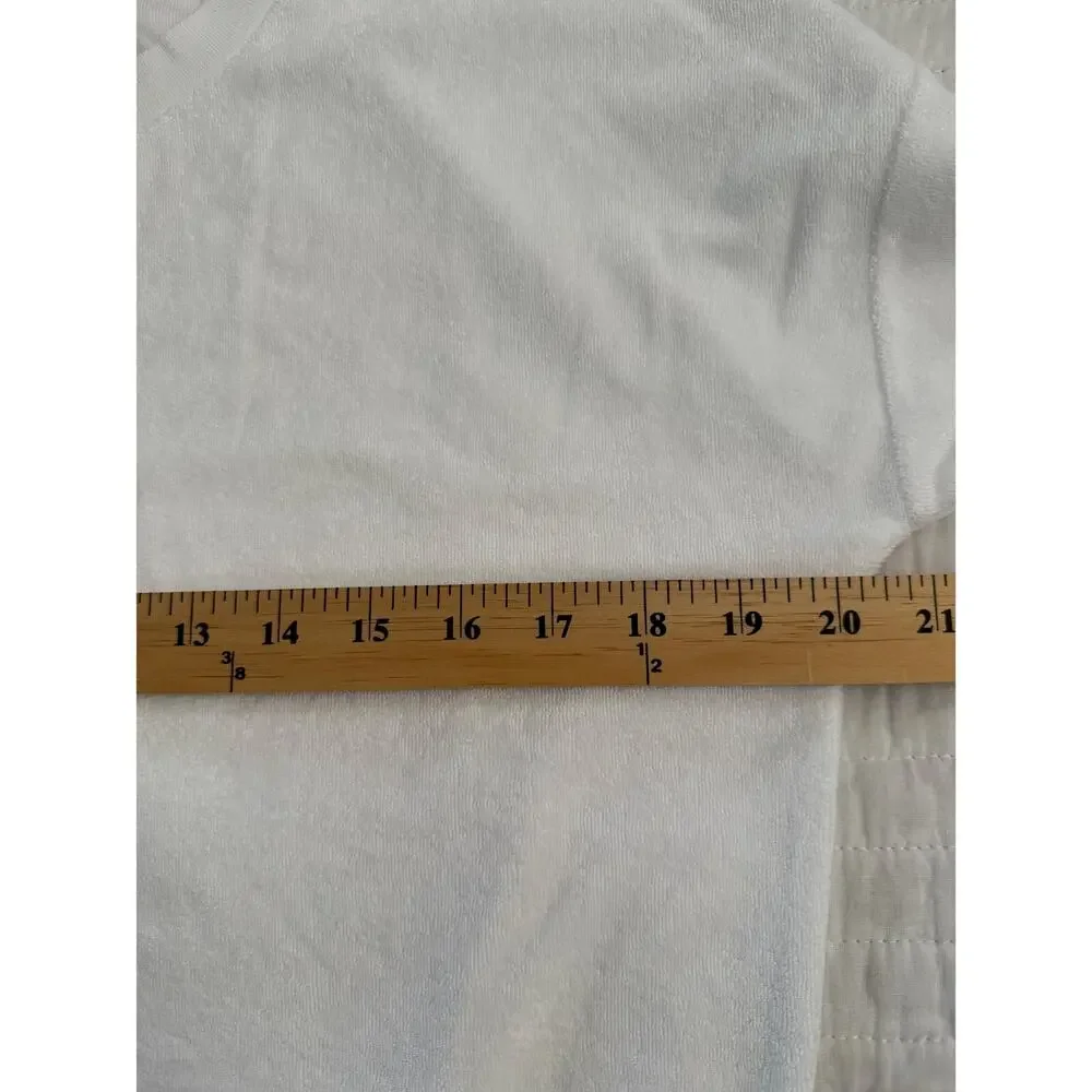 BAREFOOT DREAMS Youth CozyTerry Dolman pullover In White Sz 12/14 NWT - Picture 6 of 8